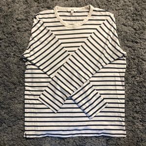 Uniqlo long sleeve shirt, striped horizontally. Size is XL